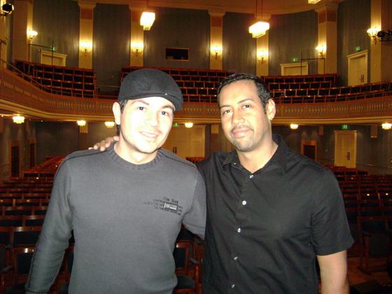 With Antonio Sanchez
