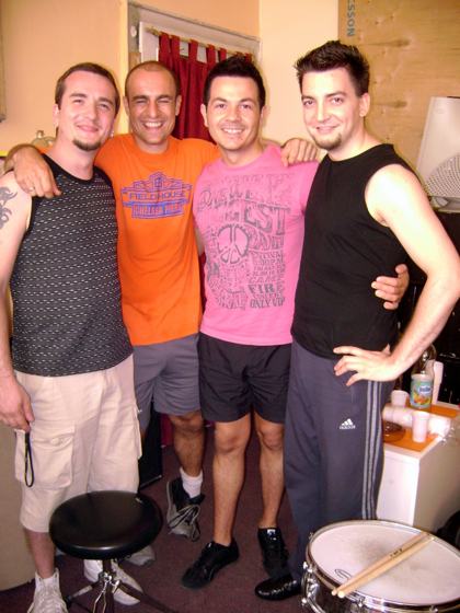 Drummers hang with Marko Djordjević, July 2009