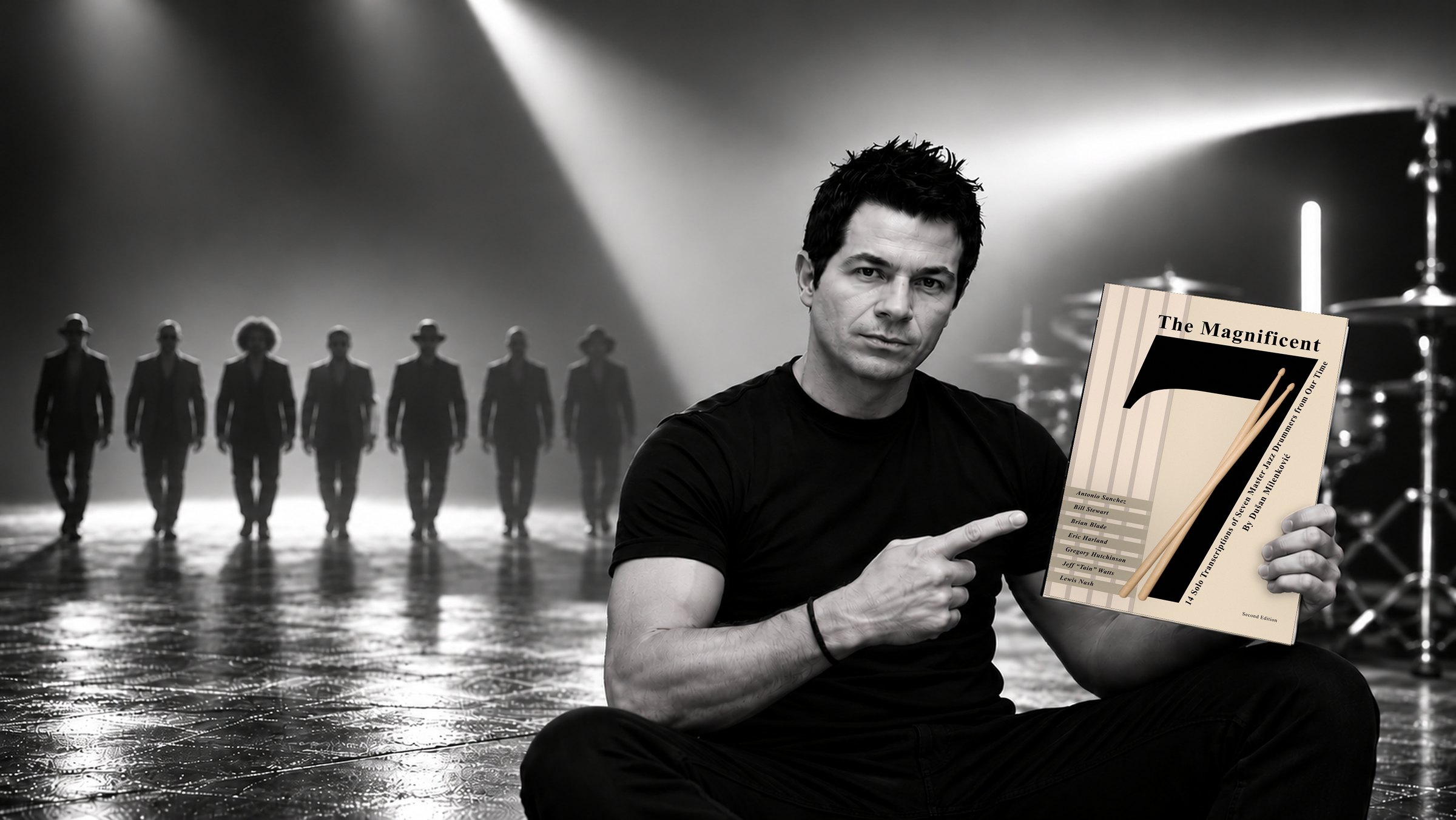 Dušan Milenković with his book The Magnificent 7