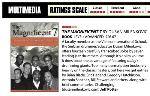 Rezension von The Magnificent 7 im Modern Drummer, Oktober 2012